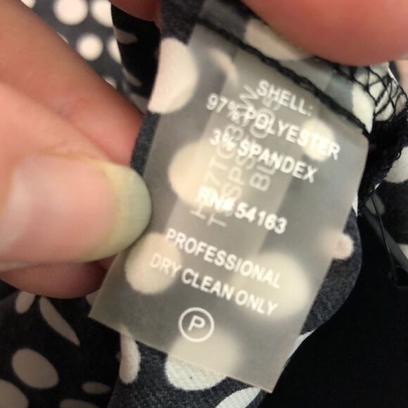 Tommy Hilfiger sleeveless black white polka dots - Picture 3 of 7